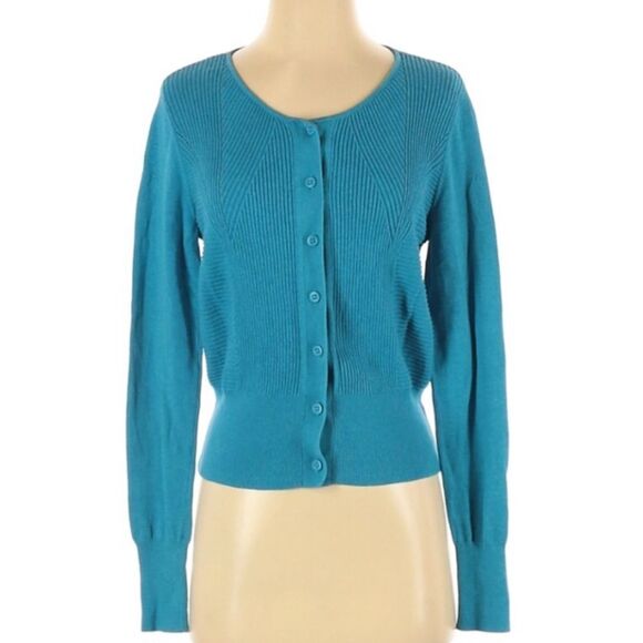 CAbi "Darby Cardigan" Ribbed Sweater Size Small - Picture 2 of 8